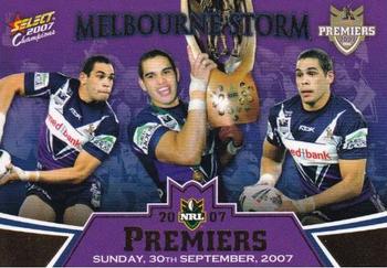 2007 Select NRL Invincible - Premiers Melbourne Storm #PC3 Clive Churchill Medallist Front